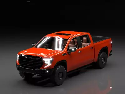 Heavy Duty OffRoad Pickup Truck Rigged 3D Model   3D model