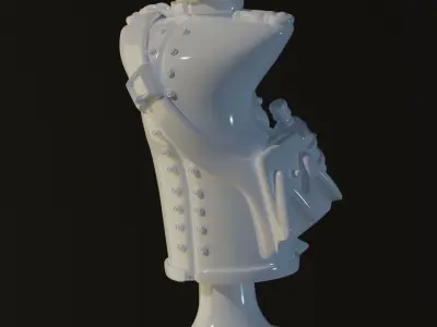 Bishop stylized military uniform XVII-XVIII 3D model