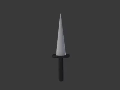 Low Poly Knife 6 sword Free low-poly 3D model