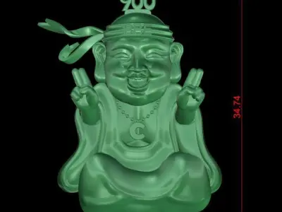 Lord Buddha Pandent 3D print model