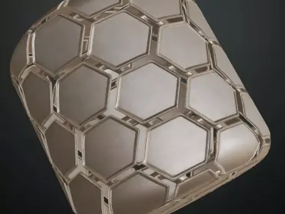 Hexagonal Sci-Fi Metal Plate PBR Seamless Texture purchase