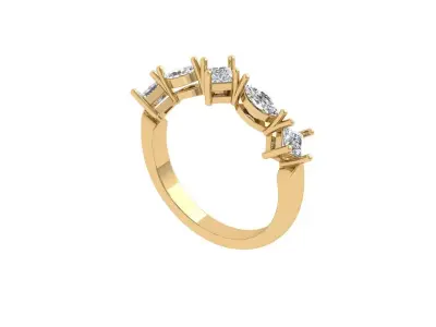 Wedding Band 3D print model 7