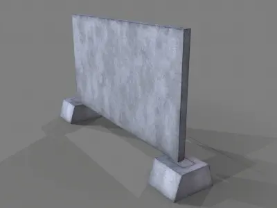 Fence Plate Low-poly 3D model