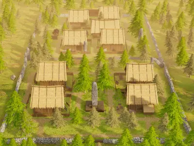 Village Of Standing Stones 3D model