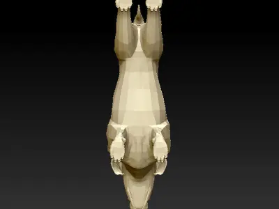3D DOG- LOWPOLY dog Low-poly 3D model