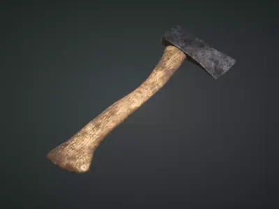 Axe for Games Low-poly 3D model