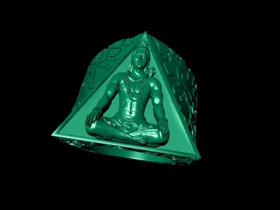 Antique Shiv Ji Ring  3D print model