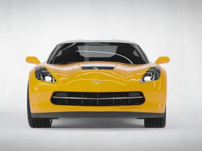Corvette Stingray Realistic 3D Model Free 3D model