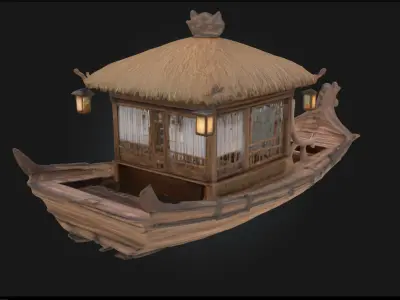 Floating Serenity  Tranquility on Gentle Waters 3D model
