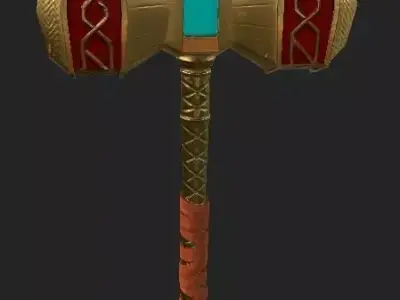 3D GAME ASSET battle MOLOT Low-poly 3D model