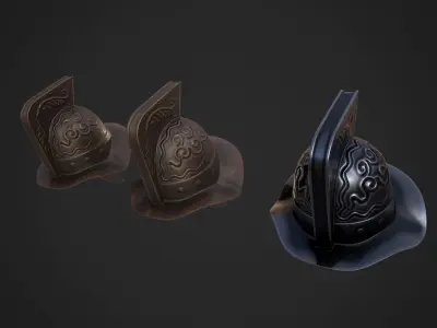 Murmillo gladiator helmet Low-poly 3D model