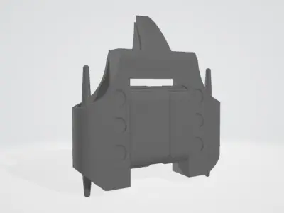 barattack robot head backpack drill part 3d printing stl file 3D print model