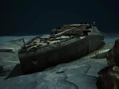 Titanic Wreck Low-poly 3D model