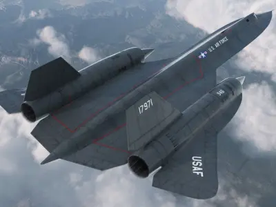 Lockheed SR-71 Blackbird 3D model buy
