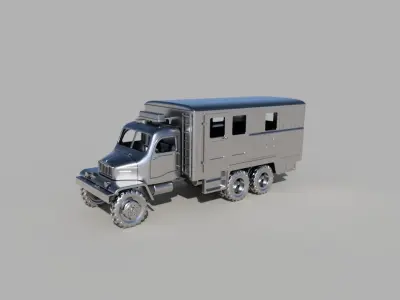Firetruck Trailer for Praga V3S - addon  3D print model