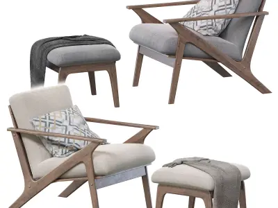 Baxton Studio Bianca Mid-Century 3D model