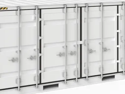 20 ft Military UN Cargo Containers 3D model