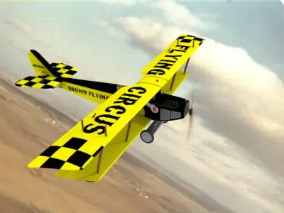 Curtiss JN-2 Jenny V06 Flying Circus 3D model