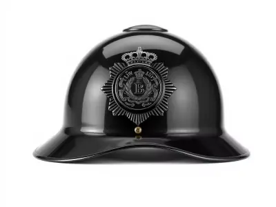 British Bobby Helmet D Model Pack Low-poly 3D model