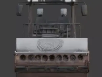 Industrial Arcane Road Roller 3D Model Low-poly 3D model