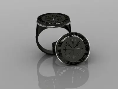 viking runes ring 3D print model
