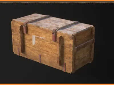 CargoMilitaryBox   GameReady Assets Low-poly 3D model
