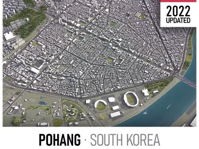 Pohang Low-poly 3D model