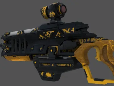 Sci-fi Gun  Free low-poly 3D model