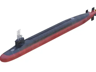  USS Tennessee SSBN-734 3D model