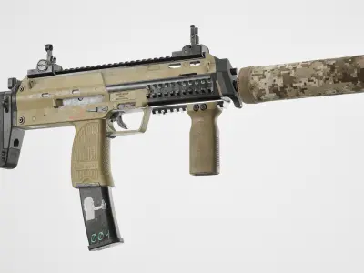 HK MP7 Low-poly 3D model purchase