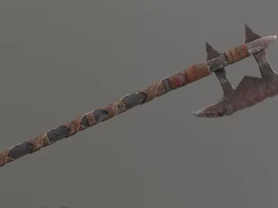 Orc Weapons Low-poly 3D model