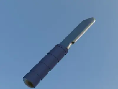 Hunting Knife 3d model Blender Low-poly 3D model
