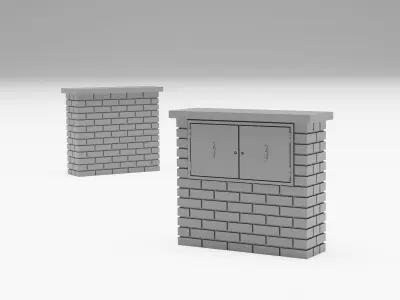 Electrical junction boxes H0 scale 3D print model
