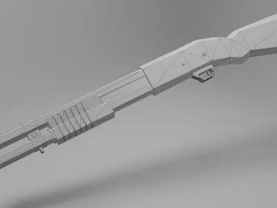 Low poly shotgun Free low-poly 3D model purchase