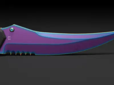 Flip knife elite Low-poly 3D model