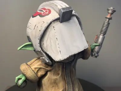 Grogu with Training Helmet  3D print model