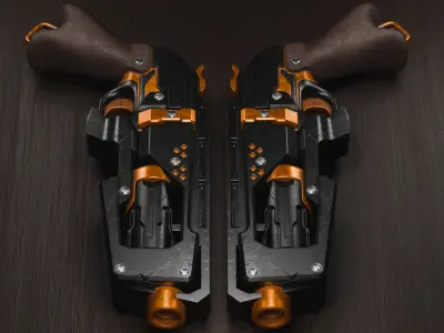 Futuristic Sci-Fi gun 3D model