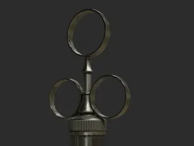 Antique medical syringe with 4k pbr textures Low-poly 3D model