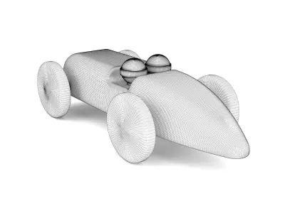 Wooden toy car 20 3D model