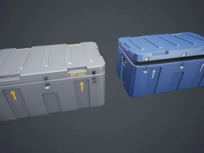 Animated Military Case 03 Low-poly 3D model