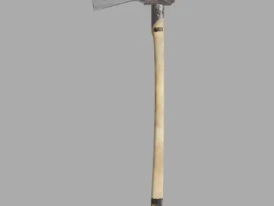 woodsman axe - 3 texture styles Low-poly 3D model
