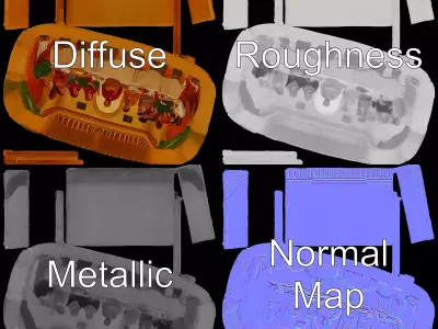 Historic Last Supper model pack Low-poly 3D model