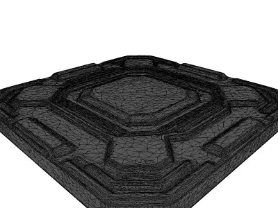 Futuristic SciFi Processor Chip 3D model
