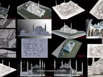 istanbul mosques 3D Model Pack
