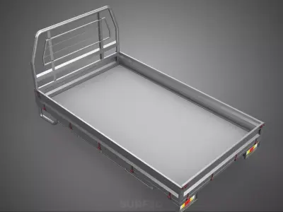 PICKUP TRUCK HEADBOARD STRUCTURE FLAT BED DECK BACK HEAD RACK 3D model