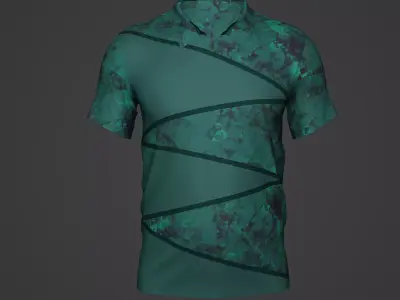 Military Soldier Clothing T-shirt Low-poly 3D model 42
