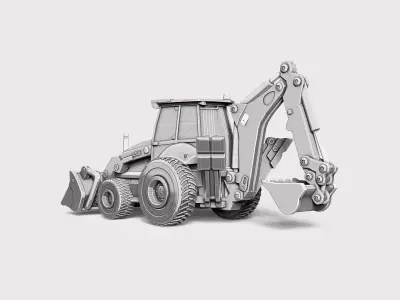 Backhoe Loader RoZ 3D print model