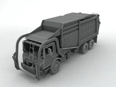 Garbage Collection Truck 3D model