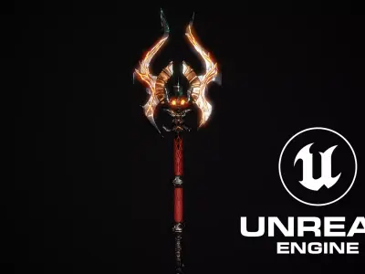 3D Stylized Axe V2 GameReady Free low-poly 3D model
