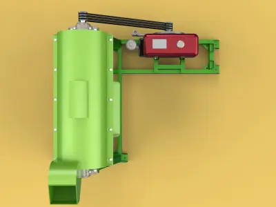 WASTE SHREDDER CRUSHER MACHINE GARBAGE RUBBISH JUNK COMPOSTER 3D model